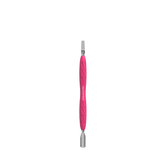 Staleks Pro UNIQ 10 TYPE 5 Gummy Manicure Pusher with Silicone Handle Narrow Rounded Pusher + Wide Blade PQ-10/5